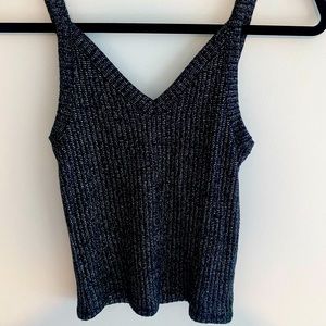 Black and sparkly tank top